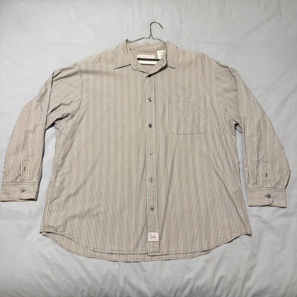 Men's Striped Button Down Shirt - Black, Blue and White